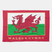 Welsh flag & Wales koken, mode / sport Cymru Theedoek (Horizontaal)