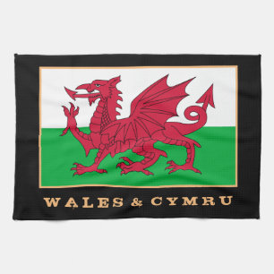 Welsh flag & Wales koken, mode / sport Cymru Theedoek
