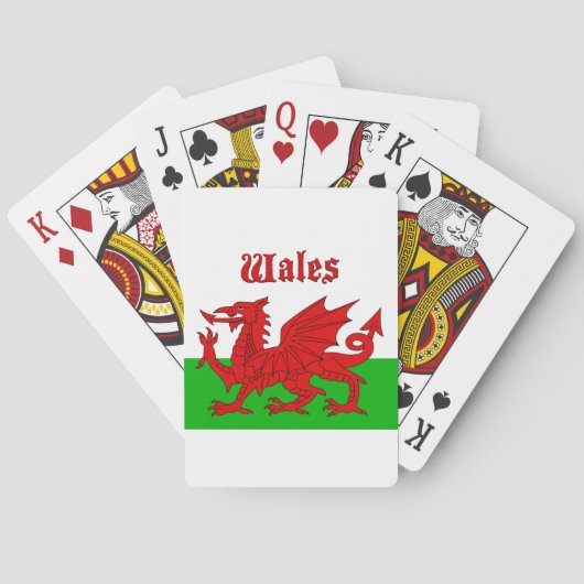 Welsh Flag Wales Pokerkaarten (Achterkant)