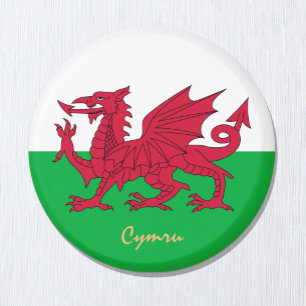 Welsh Flag & Wales: reizen, vakantie, sport/Cymru Magneet