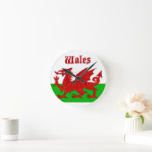 Welsh Flag Wales Ronde Klok (Huis)