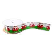 Welsh Flag Wales Satijnen Lint (Spoel)