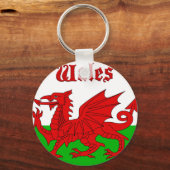Welsh Flag Wales Sleutelhanger (Voorkant)