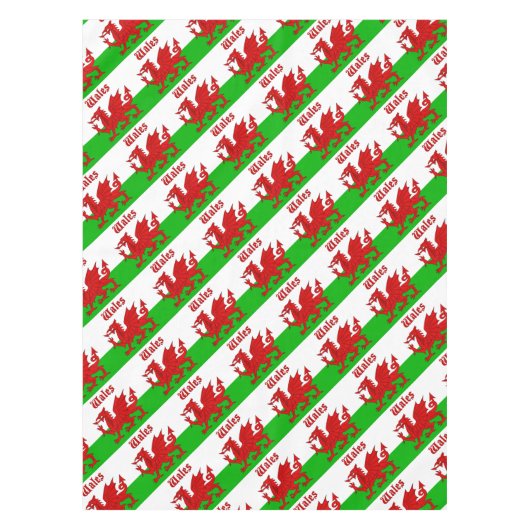 Welsh Flag Wales Tafelkleed (Voorkant)
