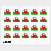 Welsh Flag Wales Vierkante Sticker (Vel)