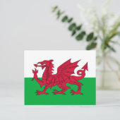 Welsh Flag (Wales) (Welsh Dragon) Briefkaart (Staand voorkant)