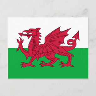 Welsh Flag (Wales) (Welsh Dragon) Briefkaart