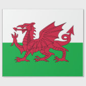Welsh Flag (Wales) (Welsh Dragon) Cadeaupapier (Vlak)