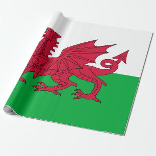 Welsh Flag (Wales) (Welsh Dragon) Cadeaupapier