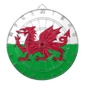 Welsh Flag (Wales) (Welsh Dragon) Dartbord (Voorkant)