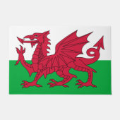 Welsh Flag (Wales) (Welsh Dragon) Deurmat (Voorkant)