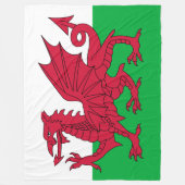 Welsh Flag (Wales) (Welsh Dragon) Fleece Deken (Voorkant)