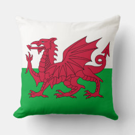 Welsh Flag (Wales) (Welsh Dragon) Kussen