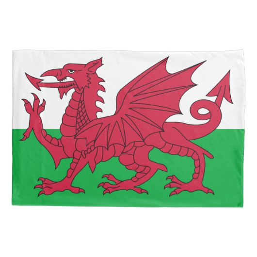 Welsh Flag (Wales) (Welsh Dragon) Kussensloop (Achterkant)