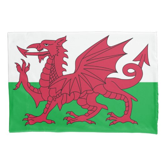 Welsh Flag (Wales) (Welsh Dragon) Kussensloop (Voorkant)