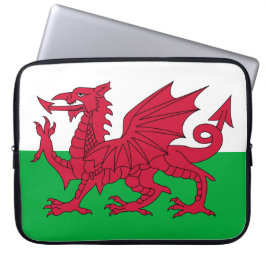 Welsh Flag (Wales) (Welsh Dragon) Laptop Sleeve