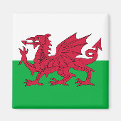 Welsh Flag (Wales) (Welsh Dragon) Magneet (Voorkant)