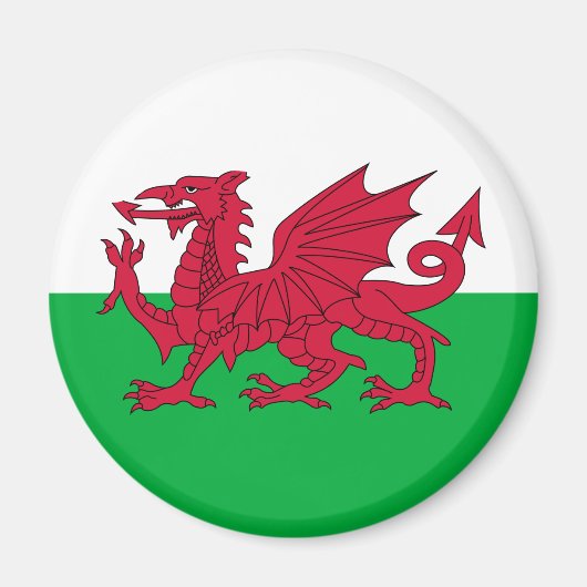 Welsh Flag (Wales) (Welsh Dragon) Magneet (Voorkant)