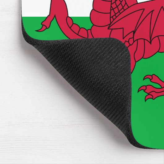 Welsh Flag (Wales) (Welsh Dragon) Muismat (Hoek)
