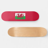 Welsh Flag (Wales) (Welsh Dragon) Persoonlijk Skateboard (Horizontaal)