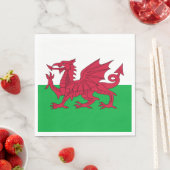 Welsh Flag (Wales) (Welsh Dragon) Servet (Insitu)