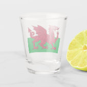 Welsh Flag (Wales) (Welsh Dragon) Shot Glas (Achterkant)