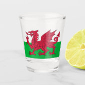 Welsh Flag (Wales) (Welsh Dragon) Shot Glas (Voorkant)