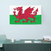 Welsh Flag (Wales) (Welsh Dragon) Spandoek (Beurs)