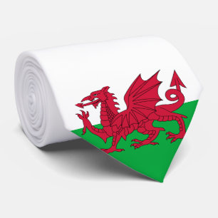 Welsh Flag (Wales) (Welsh Dragon) Stropdas