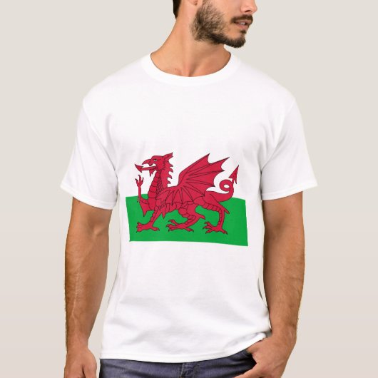 Welsh Flag (Wales) (Welsh Dragon) T-shirt (Voorkant)