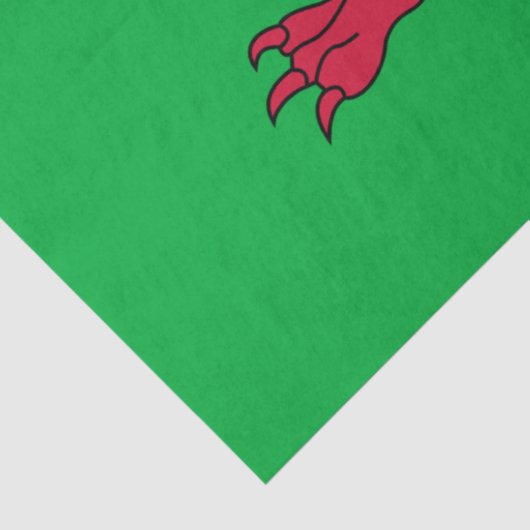 Welsh Flag (Wales) (Welsh Dragon) Tissuepapier (Detail)
