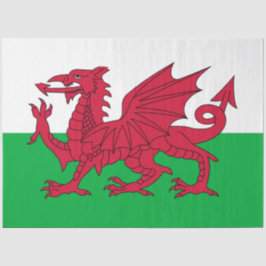Welsh Flag (Wales) (Welsh Dragon) Tissuepapier