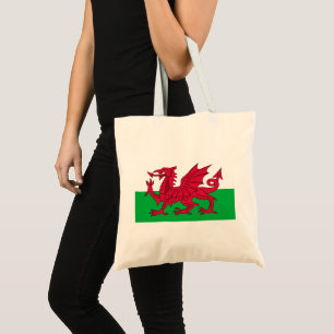 Welsh Flag (Wales) (Welsh Dragon) Tote Bag