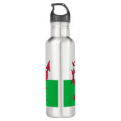 Welsh Flag (Wales) (Welsh Dragon) Waterfles (Achterkant)