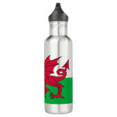 Welsh Flag (Wales) (Welsh Dragon) Waterfles (Rechts)
