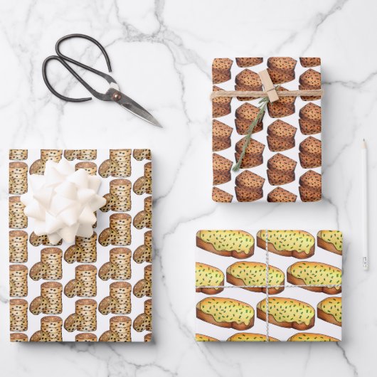 Welsh Foods Welshcakes Bara Brith Rarebit Wales Ve Inpakpapier Vel (Voorkant)