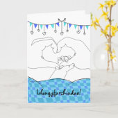 Welsh Gefeliciteerd met de nieuwe babyjongen Kaart (Gele Bloem)