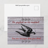 Welsh Gezegde van Aanmoediging Briefkaart (Voorkant / Achterkant)