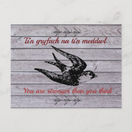 Welsh Gezegde van Aanmoediging Briefkaart