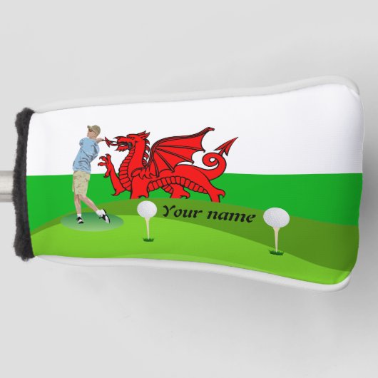 Welsh golfer golfheadcover (Voorkant)