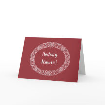 Welsh Greeting Kerstmis WreatWhite, Deep Red