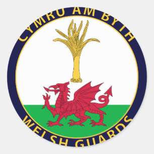 Welsh Guards Ronde Sticker