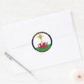 Welsh Guards Ronde Sticker (Envelop)