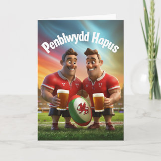 Welsh Happy Birthday Kaart