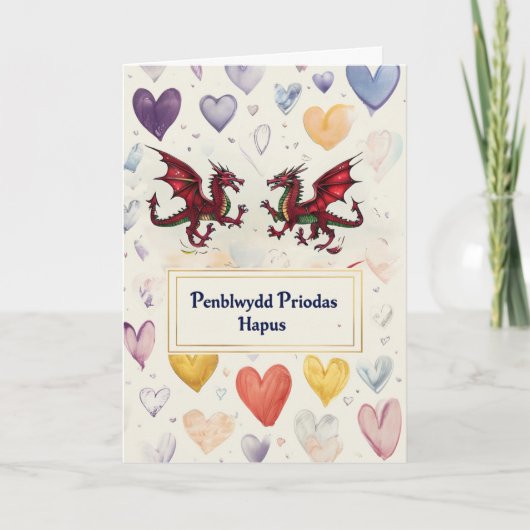 Welsh Happy Jubileum Kaart (Voorkant)