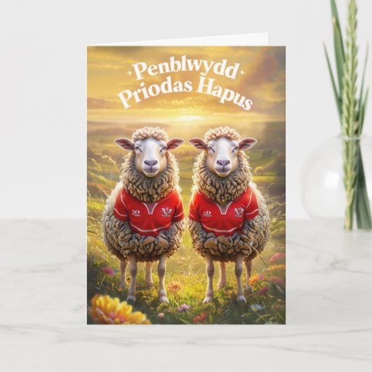 Welsh Happy Jubileum Kaart (Voorkant)