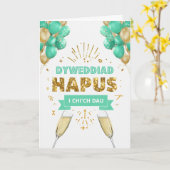 Welsh Happy Verloving Kaart (Gele Bloem)