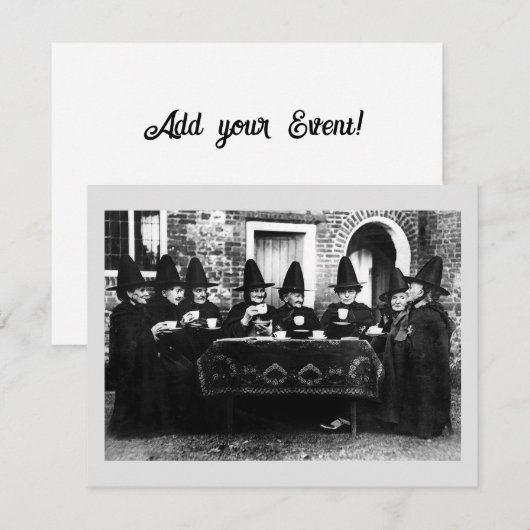 Welsh heksen hebben thee crone theatime kaart (Voorkant / Achterkant)