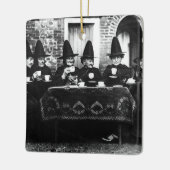 Welsh heksen hebben thee crone theatime keramisch ornament (Links)