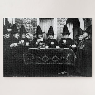 Welsh heksen hebben thee crone theatime legpuzzel